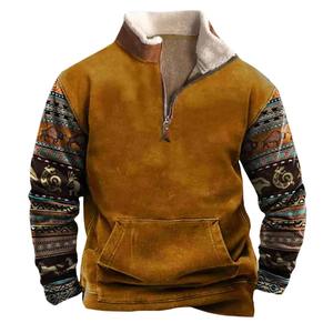 Sudadera con capucha de invierno con cremallera y cuello alto para hombre, personalizada, bordada y sublimada, estilo urbano, venta al por mayor - Product Image 3