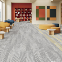 Dalles de moquette modernes en nylon durable, dalles de moquette de luxe pour sols de bureau et tapis de zone