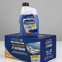 1L 250ml 500ml 4L 20L TC-W3 JASO FD Oli Mesin 2 Tak untuk Motor Tempel Premium Biru 2T Oli Tempel