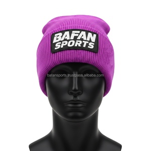 Gorro de Punto Acrílico para Mujer, 300 GSM, Elástico, Cálido para Invierno, Varios Colores, Logotipo de Goma Personalizado, Gorro Jacquard Termosellado - Product Image 1