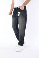 Jeans de Hombre, Corte Slim Fit Recto, Ecológicos, Desgastados, Vintage, Casuales, Elásticos, de Cintura Media, Coloridos, Estilo Urbano, con Logotipo