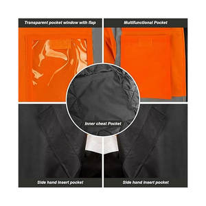 Chaquetas de Trabajo de Alta Visibilidad para Hombre, Ropa de Trabajo de Seguridad Reflectante para Construcción, Suministro de Fábrica al por Mayor OEM - Product Image 3