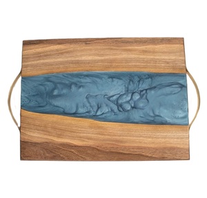 Tabla de cortar de madera de fábrica directa y bloques de cortar de madera de resina epoxi para cocina casera de India - Product Image 4