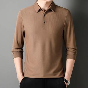 Nouvel arrivage Polo professionnel pour hommes 100% coton tissu solide imprimé foncé avec logo personnalisé vêtements de golf décontractés vente en gros - Product Image 6