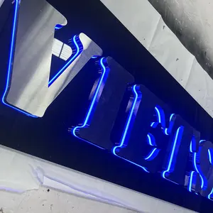 Top 10 Most Sold Products Advertising Lights Business Signage Backlit Sign Stainless Steel 3d Backlight Logo
