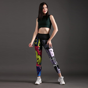 2024 Top Trending Sublimated Women's Solid Leggings Comfortable Mid Workout <b>Pants</b> Drawstring Custom Design Flexible Polyester - Product Image 3