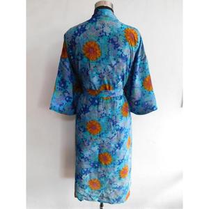 Chất Lượng Tốt Nhất Crepe Lụa Kimono Áo Ấn Độ Handmade Mùa Hè Kimono Gown Cho Cô Trực Tiếp Bán Buôn - Product Image 4