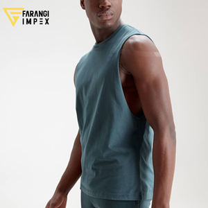 Personnalisé hommes coton sans manches gilet débardeurs Fitness musculation Fitness vêtements de sport col rond haut pour hommes Sublimation couleur - Product Image 4