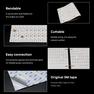 Panneau lumineux LED flexible ultra-fin découpable 8W à intensité variable blanc chaud 3000K <span class=keywords><strong>pour</strong></span> rétroéclairage de comptoir de cuisine en marbre ou pierre - Product Image 3