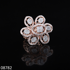 จี้เพชร D'VINS JEWELS เพชรเลี้ยงในห้องปฏิบัติการ ชุบทองคำสีกุหลาบ รับรองโดย GIA ทรงกลมเจียระไนแบบบริลเลียนท์ สไตล์คลาสสิก เครื่องประดับสำหรับทุกเพศ - Product Image 5