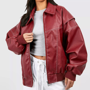 Veste en cuir style streetwear pour femme, en cuir de vache véritable, durable, design personnalisé, fermeture éclair, vestes d'hiver - Product Image 1