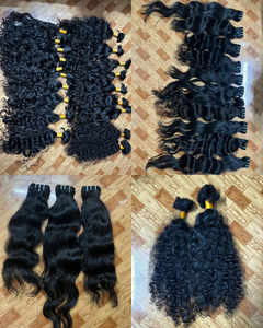 Sin procesar virgen brasileño 100g 16 pulgadas Boho trenzas suelta onda profunda paquetes de cabello humano a granel para trenzar húmedo y ondulado - Product Image 1