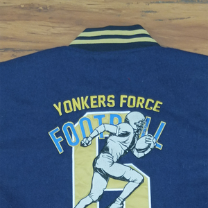 แจ็กเก็ตทีมโรงเรียนสำหรับผู้ชายขนาดพลัสไซส์เสื้อแจ็คเก็ตทีมมหาวิทยาลัยแบบกระดุมเต็มคอสั่งโลโก้ได้ตามต้องการ - Product Image 2