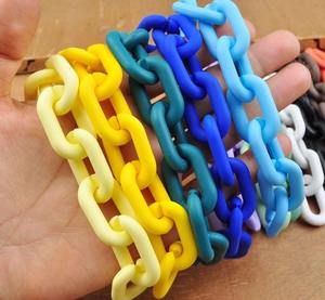 Cadena acrílica transparente personalizada, cadenas de correa de bolso de resina arcoíris, eslabones de cadena Lucite de acetato de celulosa - Product Image 4