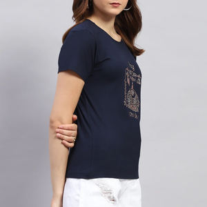 Camiseta holgada personalizada para mujer al por mayor | Tops de verano lisos de manga corta informales fabricante de ropa OEM - Product Image 3