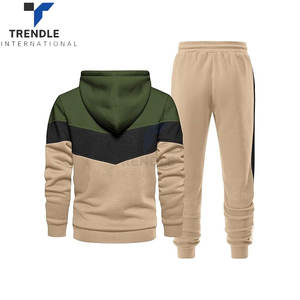 Ensemble de survêtement pour homme, sweat-shirt à capuche respirant uni, ensemble 2 pièces, décontracté, sweat-shirt à capuche, jogging assorti, tenue de sport, entraînement - Product Image 3