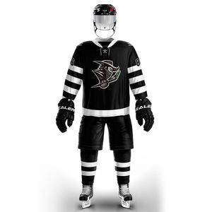 Maillot de hockey sur glace d'équipe personnalisé Qualité supérieure Matériau respirant Fabrication OEM Ensemble de soutien Style - Product Image 2