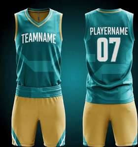 ชุดบาสเก็ตบอลผู้ชายสั่งทำจากโรงงาน ผ้าโพลีเอสเตอร์ 100% แห้งเร็ว ระบายอากาศได้ดี ชุดยูนิฟอร์มระดับมืออาชีพ มีไซส์พลัส - Product Image 5