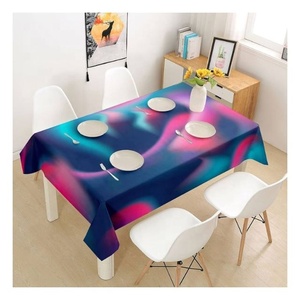 Customized DTG Stylish Galaxy Pattern Factory Direct Sale Soft Fabric 100% Organic Cotton Easy to Maintain Large Table Clothes - Product Image 1