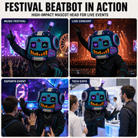 Costume da Mascotte Robot LED Personalizzato in Materiale EVA per Adulti, Festival Musicali, Concerti, Eventi Promozionali Esports, OEM ODM