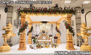 Mandap abierto de boda elegante moderno con paredes de velas de Metal de estilo jaula Mandap iluminado de vela espléndida - Product Image 6