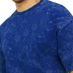 OEM T-shirt lavé en gros T-shirt épais T-shirt surdimensionné vierge T-shirts personnalisés vintage avec graphique délavé à l'acide pour hommes unisexe - Product Image 3