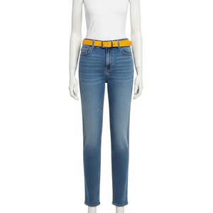 Ceinture en PU style doux avec boucle à ardillon, en similicuir, réglable, accessoire de mode pour femme, ceinture décontractée, tendance et fine - Product Image 1