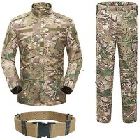 Ensemble veste et pantalon de chasse en toile à imprimé camouflage Multicam pour hommes adultes, imperméable, respirant, vêtements de chasse tactiques d'hiver, vente en gros