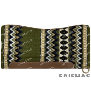 Tapis de selle synthétique de haute qualité personnalisable Western confortable Durable protection cheval Tack Trail Ranch tissu d'équitation - Product Image 1