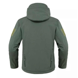 Veste Softshell pour homme OEM, imperméable, à capuche, légère, décontractée, style urbain, logo sur le devant - Product Image 2
