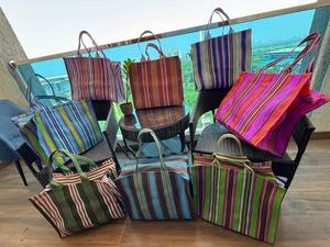 ถุงช้อปปิ้งทำจากโพลีโพรพิลีนรีไซเคิลเป็นมิตรกับสิ่งแวดล้อมขนาดใหญ่ถุงพลาสติกแบบยั่งยืนมีซิปกระเป๋าไนลอนรีไซเคิลสำหรับตลาด - Product Image 3