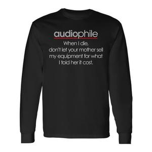 T-shirt à manches longues pour audiophiles, pour les amateurs de musique, les fans de vinyle, les fans d'audio Hi-Fi, avec un motif humoristique - Product Image 2
