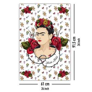 Póster de Frida Kahlo Estilo Bohemio, Impresión Artística en Lienzo Rojo y Blanco - Product Image 5