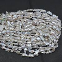 Perles d'eau douce naturelles de 14 mm, 16 mm, 18 mm, baroques irrégulières, nacre, longues chaînes pour bijoux faits à la main, produit très apprécié