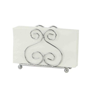 Superior Quality Modern Design Eco-Friendly Customizable Napkin Stand Metal <b>Tissue</b> Holder with Wooden Base for <b>Weddings</b> Events - Product Image 4