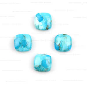 Genuino 10mm calibrado forma de cojín Mohave cuarzo azul piedra preciosa suelta Natural alto pulido fabricación de joyas proveedor al por mayor - Product Image 1