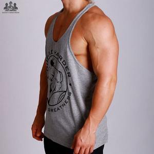 Vente en gros de débardeurs de sport en coton tricoté personnalisés, décontractés, pour la musculation, la remise en forme, respirants et à séchage rapide pour hommes - Product Image 3