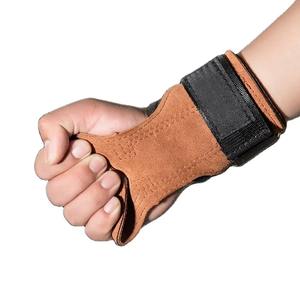 ถุงมือหนังสำหรับเล่นยิมฟิตเนสแผ่นรองมือสำหรับยกน้ำหนักยิมนาสติกที่ยึดฝ่ามือวัสดุที่ทนทาน - Product Image 2