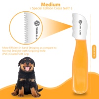 Couteau à démêler Flamia & Jabz pour chien, couteau à carder pour peigne à poils de terrier, peignes en acier inoxydable pour renard, chat, chien, cheval, peigne en bois