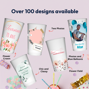 Gobelet personnalisé pour fête d'anniversaire |   Mug personnalisé avec photo |   Plastique écologique sans BPA |   Compatible micro-ondes |   Pas de quantité minimale |   Fabriqué - Product Image 5