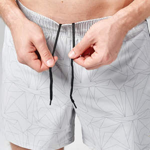 High Stretch Woven Fabric Northern Droplet Print Lab 360 5 Inch Superstretch <b>Shorts</b> With Side Ventilation Panels and <b>Zip</b> <b>Pockets</b> - Product Image 4