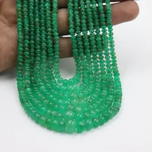 7 Strands Natural Colombian Emerald Rondelle Beads Necklace Beads For Woman Jewelry Beads Strands