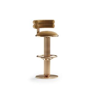 <span class=keywords><strong>Tabouret</strong></span> de bar pivotant réglable en <span class=keywords><strong>acier</strong></span> inoxydable doré de luxe personnalisé pour restaurant occidental et mobilier de café - Product Image 4