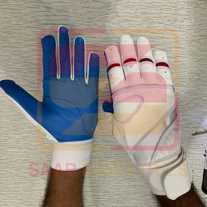 Guantes de bateo de béisbol de cuero de alta calidad profesional personalizados logotipo personalizado diseño de dedo completo para diestros secado rápido - Product Image 3