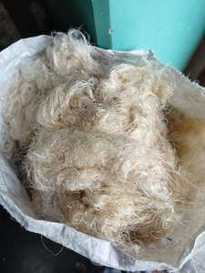 Custom-Made White Mulberry Sari <b>Silk</b> <b>Fiber</b> Waste for Textiles for Spinners and Weavers - Product Image 2