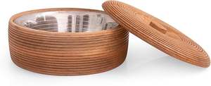 Élégant récipient en bois pour roti, structure durable, conçu pour une utilisation quotidienne dans la cuisine indienne, fabriqué à la main. - Product Image 2