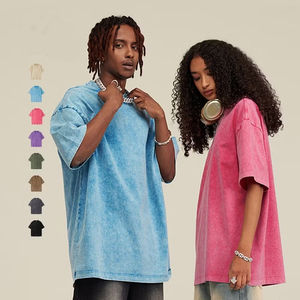 เสื้อยืดวินเทจผ้าฝ้าย 100% น้ำหนัก 270 กรัม ซัมเมอร์ 2026 ล้างสีแบบแอซิดวอช สโตนวอช พิมพ์ลายกราฟิกโลโก้ตามสั่ง - Product Image 1