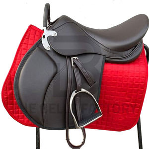 แผ่นรองอานม้าหนังแท้แบบตะวันตกทำด้วยมือสำหรับนักขี่ม้าชาวอังกฤษ - Product Image 1