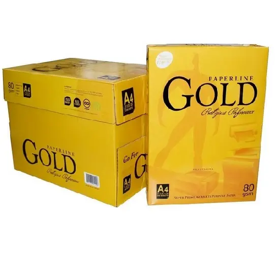 Groothandel Prijs Kwaliteit Paperline Gold A4 Kopieerpapier 80gsm/75gsm/70gsm/Beste Kwaliteit A4 Wit Papier