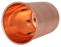 Vaso de Vidrio y Cobre ABK IMPEX de Diseño Clásico, Reutilizable, Aislado, Antiderrames y Ecológico para el Hogar y Bodas